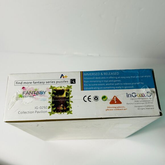 Collection Pavilion 1000 Piece Puzzle Bookshelf Canal Book Lover Fantasy NEW - Picture 2 of 4